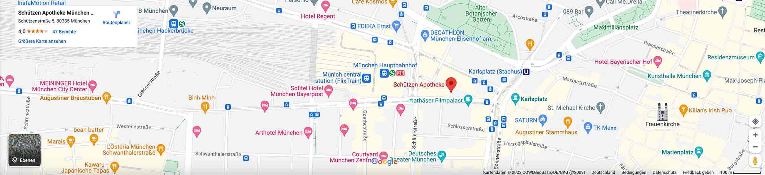 Schützen Apotheke München Google Karte